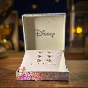 Disney Fine Silver Plated Winnie the Pooh Bee & Hunny Pot Earrings Set